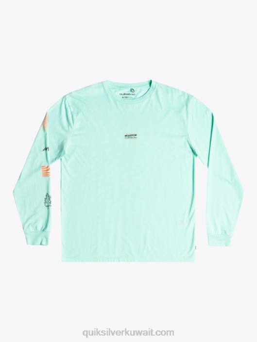 جزء من الطبيعة طويلة الأكمام تي شيرت Quiksilver رجال 68001037 زجاج الشاطئ