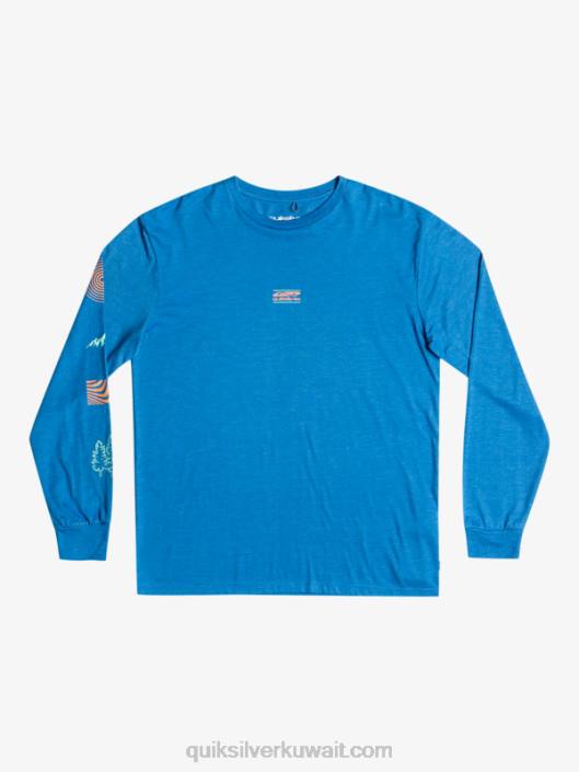 جزء من الطبيعة طويلة الأكمام تي شيرت Quiksilver رجال 68001038 اشنركل الأزرق