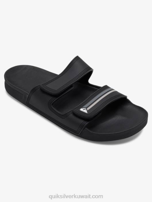 صندل ريفي مزدوج ضبط Quiksilver رجال 68001076 أسود / رمادي