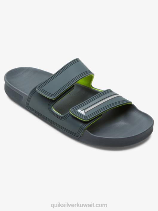 صندل ريفي مزدوج ضبط Quiksilver رجال 68001078 رمادي / أسود / أخضر
