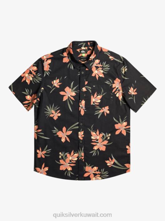 قميص بأكمام قصيرة Quiksilver رجال 68001087 هوليدايزد أسود