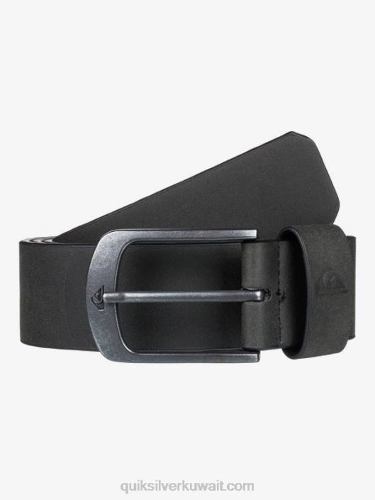 حزام جلد صناعي الشارع الرئيسي Quiksilver رجال 68001095 أسود
