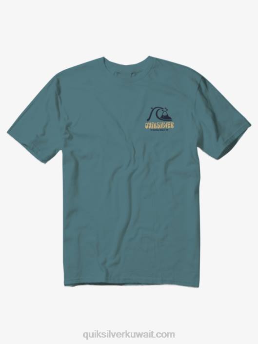 تي شيرت الفنون في النخيل Quiksilver رجال 68001099 بريتاني الأزرق