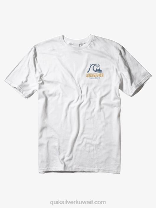 تي شيرت الفنون في النخيل Quiksilver رجال 68001100 الأبيض العتيقة