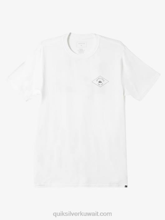 تي شيرت خط دائري Quiksilver رجال 68001119 أبيض