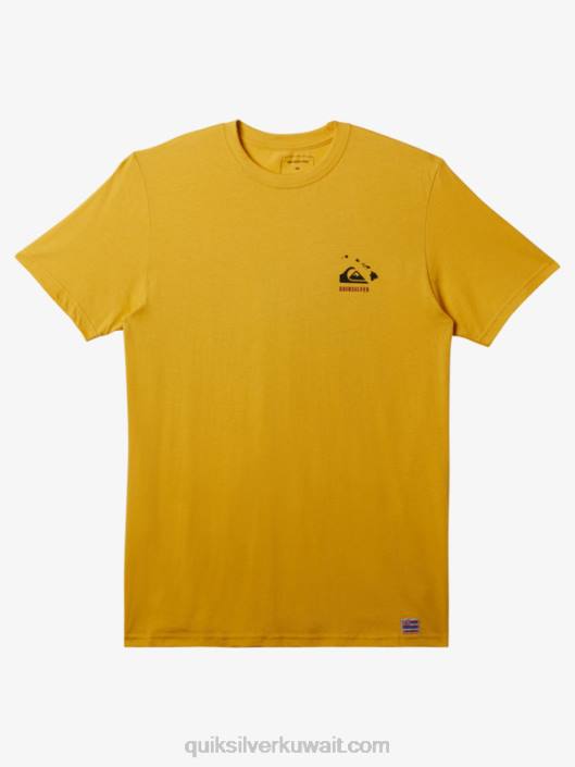 تي شيرت الناجين من هاواي Quiksilver رجال 6800117 صفار أصفر