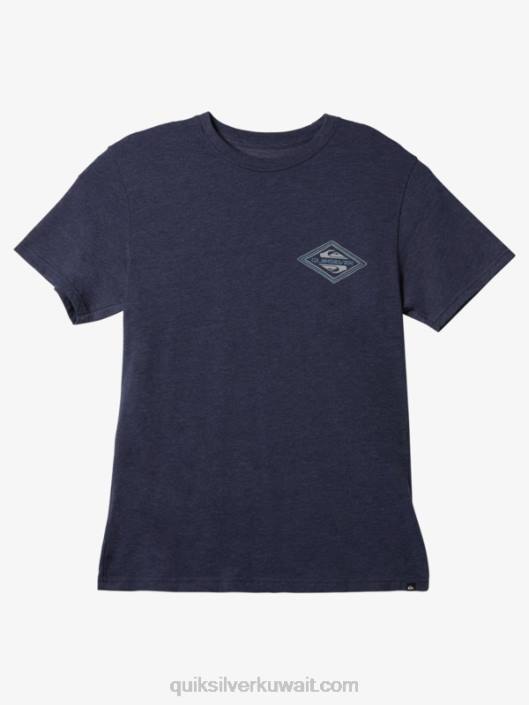 تي شيرت مود بشعار عكسي Quiksilver رجال 68001197 سترة هيذر البحرية