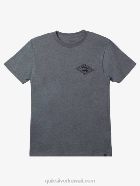 تي شيرت مود بشعار عكسي Quiksilver رجال 68001198 هيذر رمادي متوسط