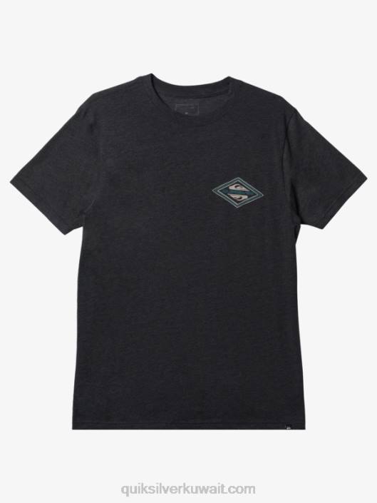 تي شيرت مود بشعار عكسي Quiksilver رجال 68001199 هيذر الفحم