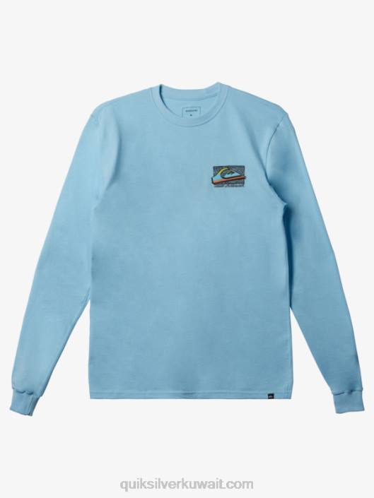 الرجعية تتلاشى تي شيرت Quiksilver رجال 68001212 السماء الزرقاء