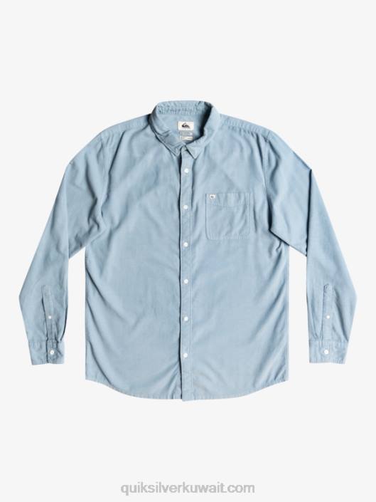 قميص بأكمام طويلة دخان الدخان Quiksilver رجال 68001225 اشلي بلو