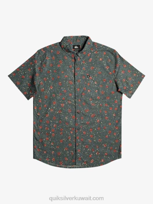 قميص قصير الأكمام زغب يانع Quiksilver رجال 68001231 غامق الأردواز يانع الزغب