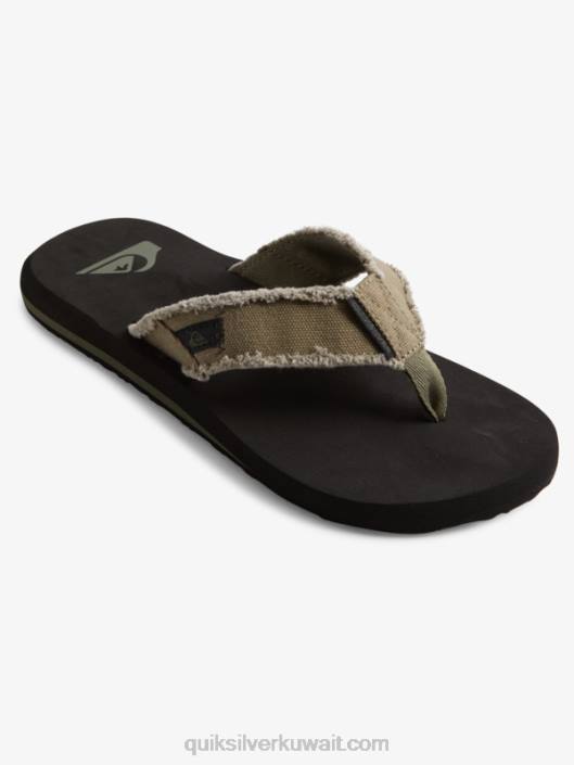 صندل هاوية القرد Quiksilver رجال 68001292 أخضر / أسود / بني