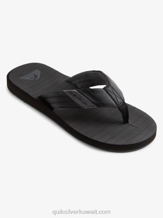 الصنادل كارفر الاستوائية Quiksilver رجال 68001296 أسود / رمادي
