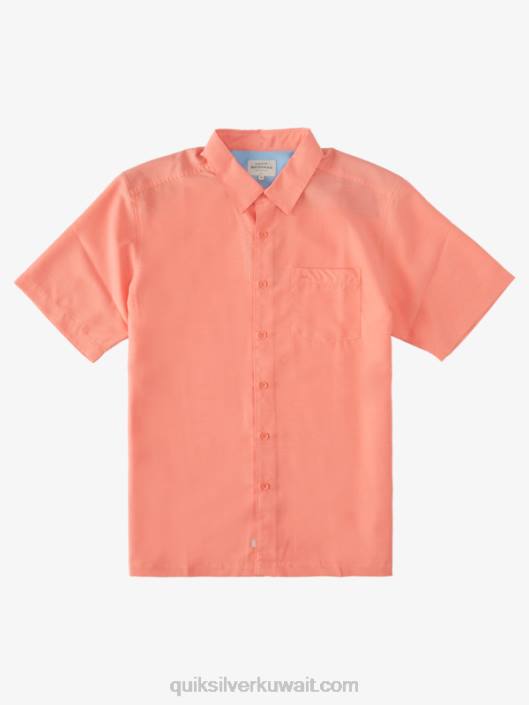 قميص ووتر مان سينتينيلا بريميوم مضاد للتجاعيد Quiksilver رجال 68001307 Centinella الوردي الخوخ