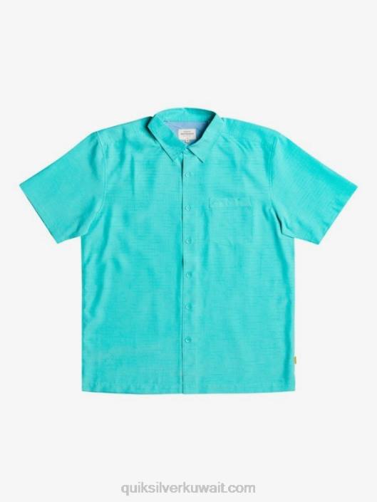 قميص ووتر مان سينتينيلا بريميوم مضاد للتجاعيد Quiksilver رجال 68001308 سنتينيلا الفيروز الأزرق