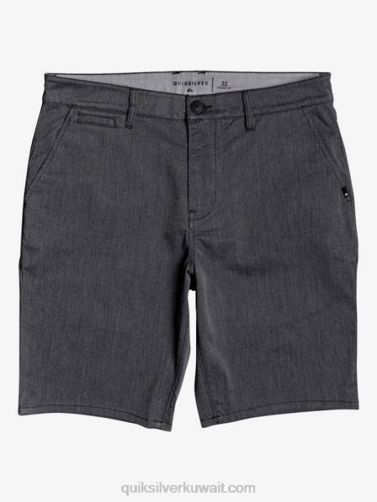 شورت جيب تشينو قابل للتمدد من كل يوم Quiksilver رجال 68001313 هيذر رمادي غامق