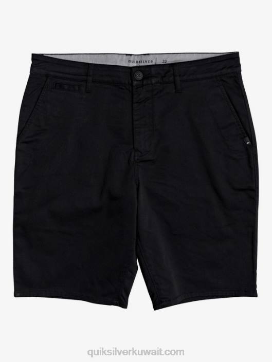 شورت جيب تشينو قابل للتمدد من كل يوم Quiksilver رجال 68001314 أسود
