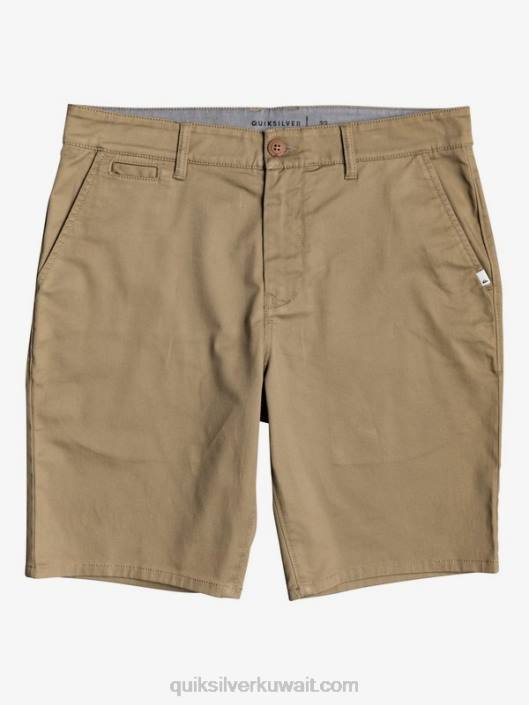 شورت جيب تشينو قابل للتمدد من كل يوم Quiksilver رجال 68001315 خشب الدردار