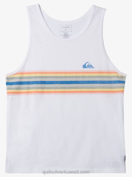 تبسيط تي شيرت دبابة Quiksilver رجال 68001338 أبيض