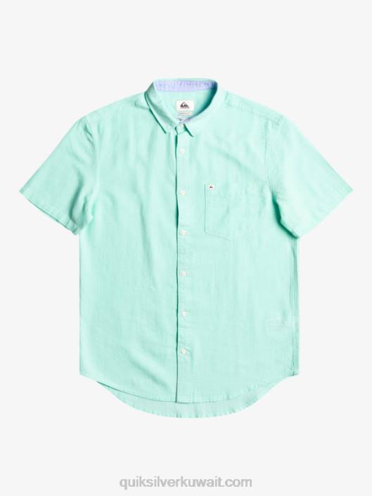 تي شيرت بأكمام قصيرة Quiksilver رجال 68001360 زجاج الشاطئ