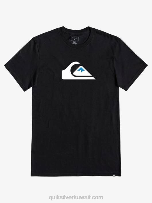 تي شيرت بشعار الشركة Quiksilver رجال 68001383 أسود