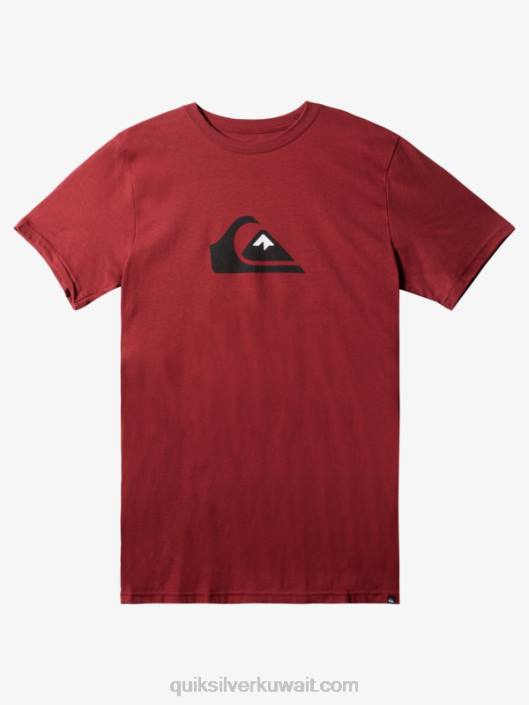 تي شيرت بشعار الشركة Quiksilver رجال 68001384 نبيذ روبي