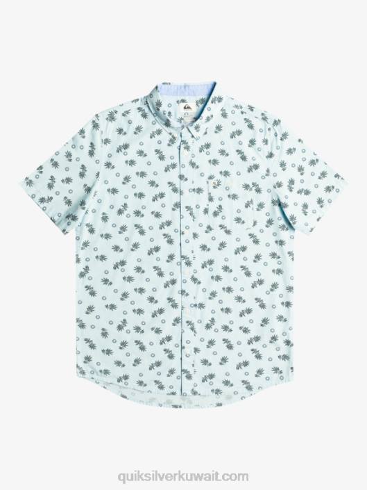 قميص بأكمام قصيرة من المحيط إلى الجنة Quiksilver رجال 68001389 السماء الزرقاء من المحيط