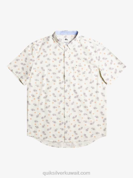 قميص بأكمام قصيرة من المحيط إلى الجنة Quiksilver رجال 68001390 أبيض من المحيط