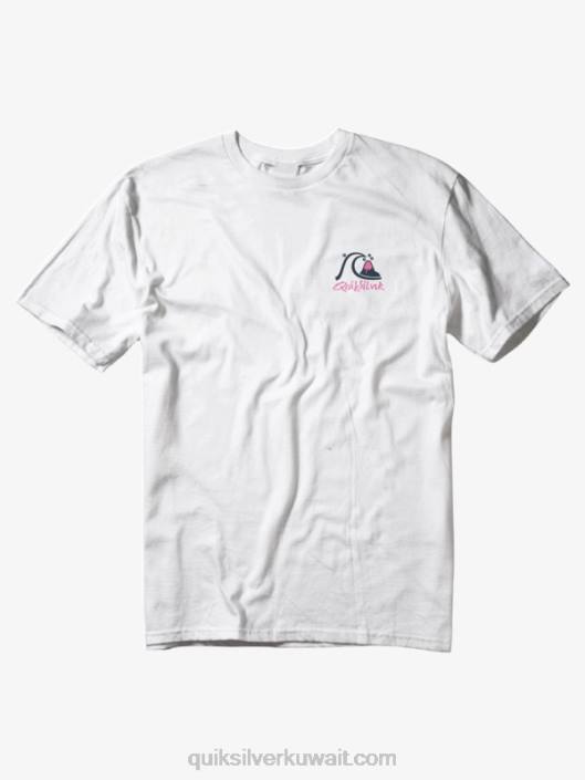 عرض الظل تي شيرت Quiksilver رجال 68001394 الأبيض العتيقة