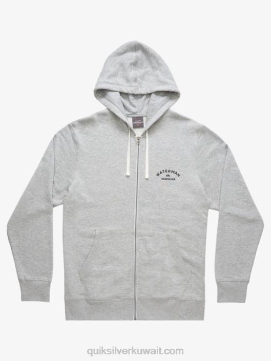 الماء بعد تصفح هوديي الرمز البريدي Quiksilver رجال 68001419 هيذر رمادي فاتح