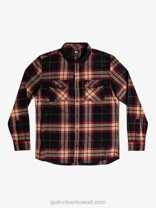 قميص الزيزفون تمتد طويلة الأكمام الفانيلا Quiksilver رجال 68001428 تمتد الزيزفون الأسود