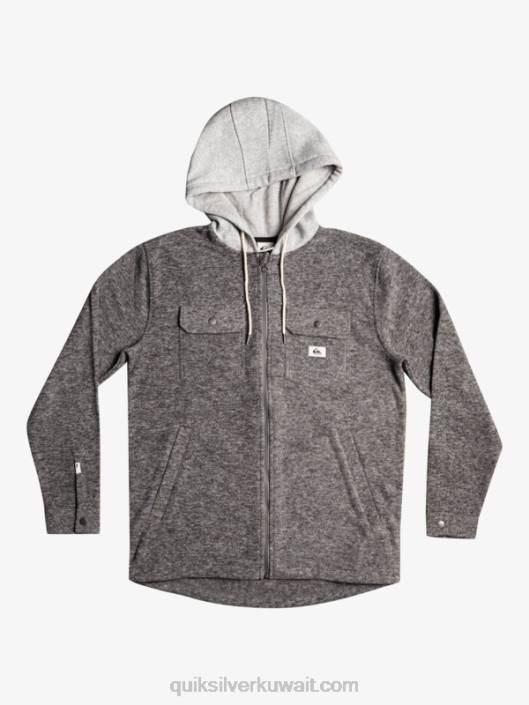 سترة من الصوف بغطاء للرأس ومزودة بغطاء للرأس فائقة الانتفاخ Quiksilver رجال 68001472 هيذر رمادي غامق