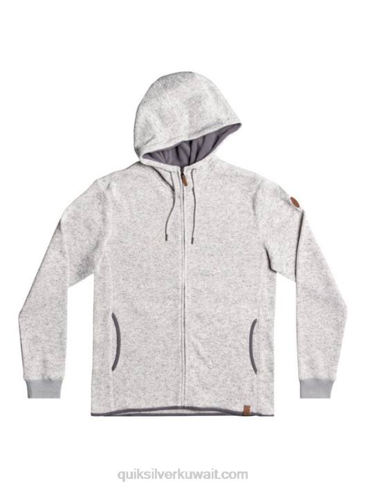 كيلر هوديي بسحاب Quiksilver رجال 68001479 هيذر رمادي فاتح