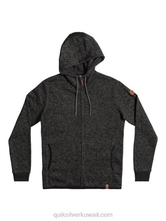 كيلر هوديي بسحاب Quiksilver رجال 68001480 هيذر رمادي غامق