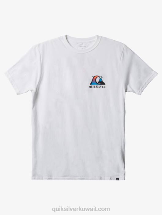 تي شيرت منحنى النهر Quiksilver رجال 68001518 أبيض