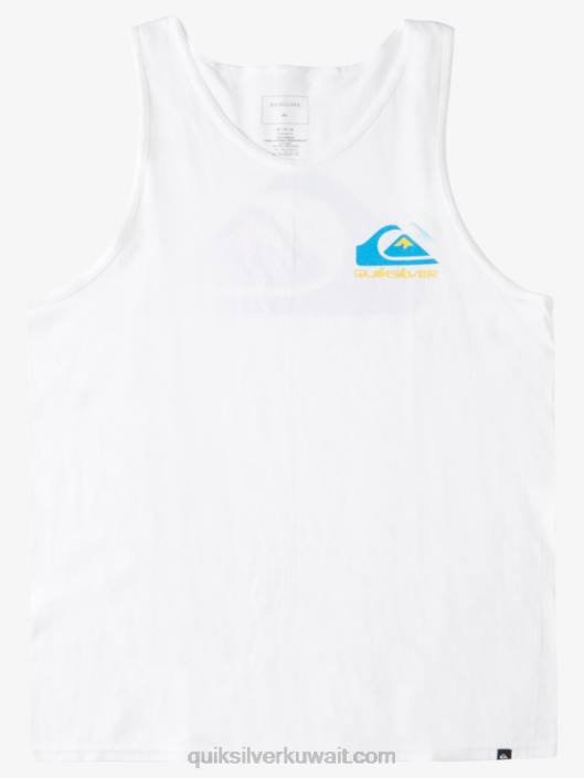 دبابة خلفية بشعار الماركة Quiksilver رجال 68001521 أبيض