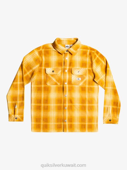 تصفح أيام قميص طويل الأكمام الفانيلا Quiksilver رجال 68001555 ظل السكر البني