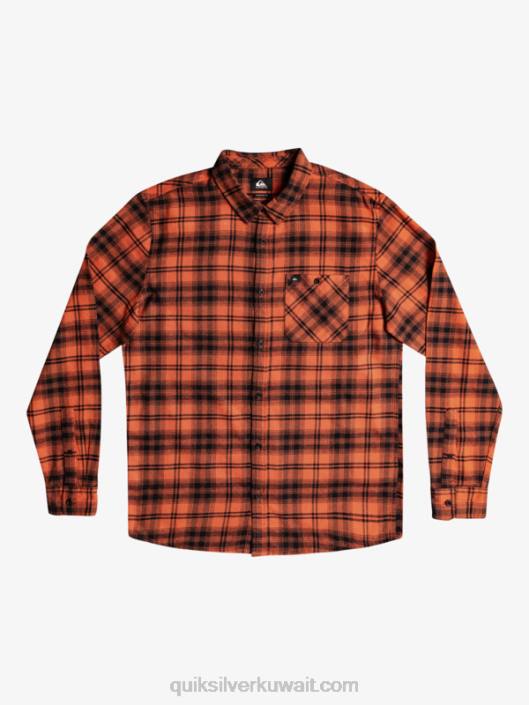 قميص طويل الأكمام هاتون Quiksilver رجال 68001559 هاتون مغرة محترقة