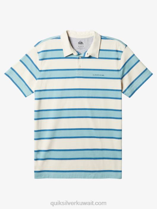 قميص بولو مخطط لايت بأكمام قصيرة Quiksilver رجال 68001622 خشب البتولا مخطط لايت 3