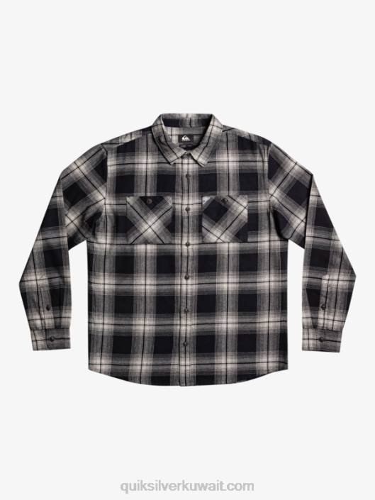 قميص طويل الأكمام منقوش زحل Quiksilver رجال 68001692 زحل أسود