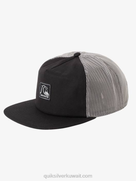 قبعة سائق شاحنة زعنفة واحدة Quiksilver رجال 68001714 أسود