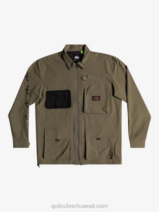 قميص طويل الأكمام تحت السماء Quiksilver رجال 68001718 ورق العنب