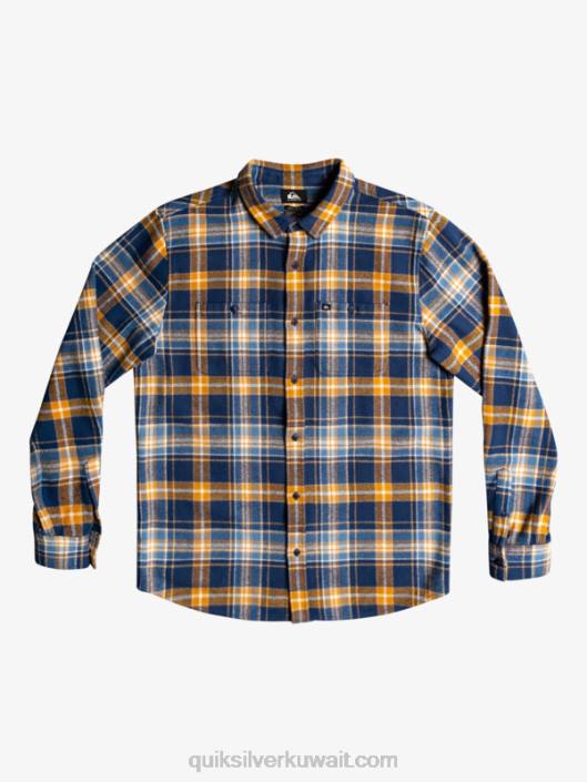 قميص طويل الأكمام من الفانيلا المستكشف Quiksilver رجال 68001770 شارة زرقاء جريئة