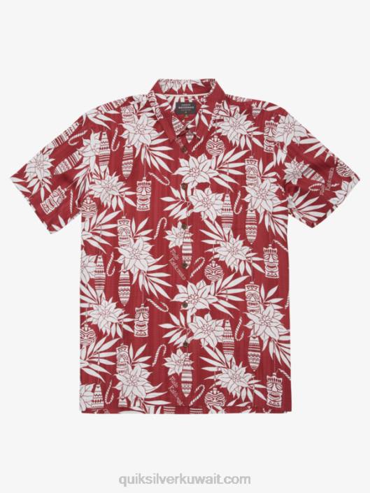 قميص الماء وقت العطلة قصير الأكمام Quiksilver رجال 68001796 وقت عطلة روزوود