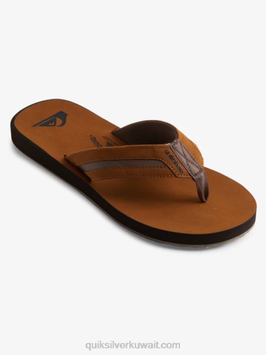 الصنادل كارفر سكويش لوكس Quiksilver رجال 68001831 بني