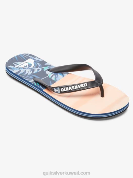 شبشب مولوكاي فايف-س فليب فلوب Quiksilver رجال 68001857 أسود / برتقالي / أخضر