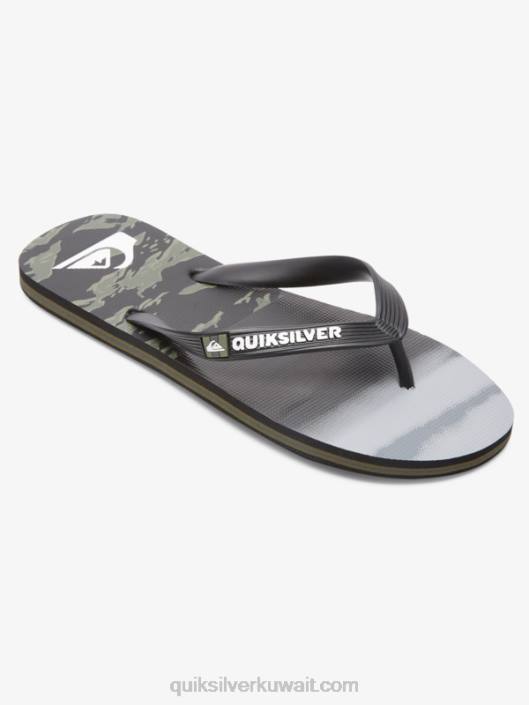 شبشب مولوكاي فايف-س فليب فلوب Quiksilver رجال 68001858 أسود / أخضر