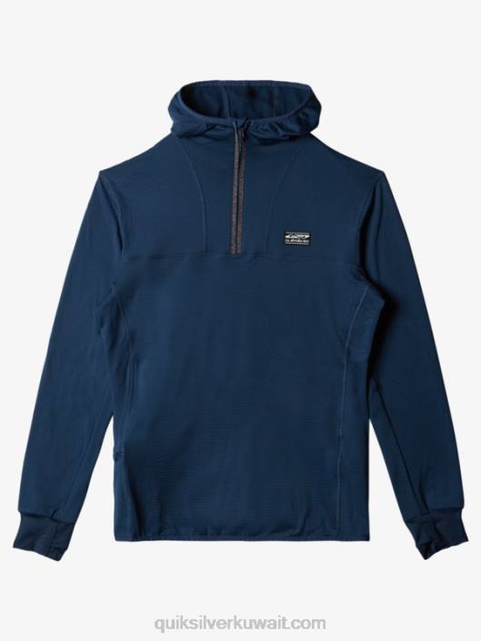 كنزة بغطاء للرأس من الصوف بسحاب Quiksilver رجال 68001873 شارة زرقاء