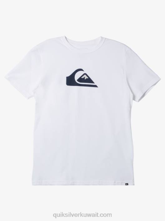 تي شيرت بشعار الشركة Quiksilver رجال 6800190 أبيض